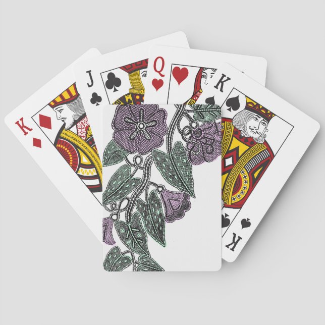 Lace Flowers Playing Cards (Back)