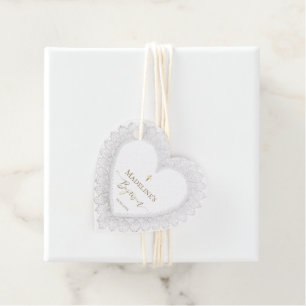 lace frame Baptism thank you Favour Tags