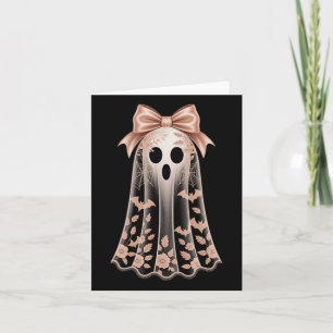 Lace Ghost Coquette Bow Pocket Women Girls Hallowe Card