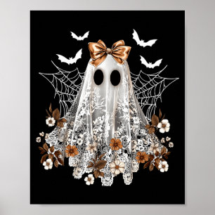 Lace Ghost Coquette Bow Vintage Women Girls Hallow Poster