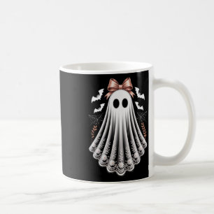 Lace Ghost Coquette Bow Women Girls Halloween Cost Coffee Mug