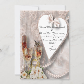 Lace & Hearts Invitation
