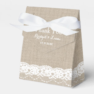 Lace in White Favour Box