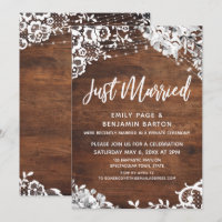 Lace, Lights & Floral on Wood Just Married Event