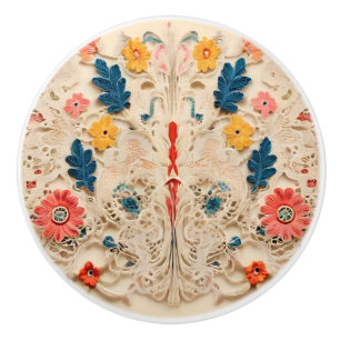 Lace-Like Ceramic Knob