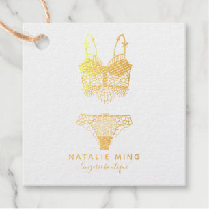 Lace Lingerie Boutique Logo Business Favour Tags