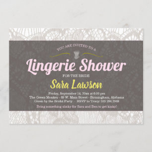Lace Lingerie Bridal Shower Invitation