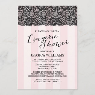 Lace Lingerie Shower Invitation