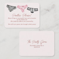 Lace Lingerie Shower Panty Game Party