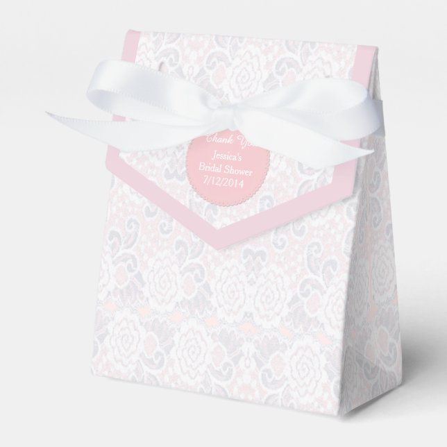 Lace Look Bridal Shower Favour Gift Box (Front Side)
