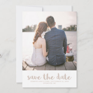 Lace Look Wedding Save the Date Photo