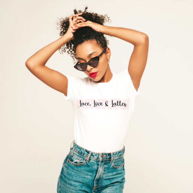 "Lace, Love, and Lattes" Cosy & Stylish  T-Shirt (Creator Uploaded)
