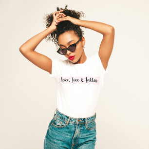"Lace, Love, and Lattes" Cozy & Stylish  T-Shirt