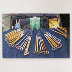Lace making bobbins jigsaw puzzle