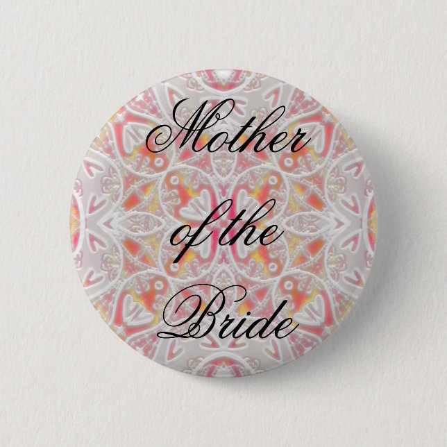 lace, Mother of the Bride 6 Cm Round Badge (Front)