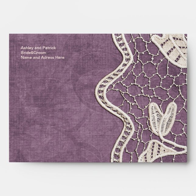Lace on Violet Background Envelope (Front)
