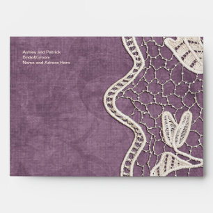 Lace on Violet Background Envelope