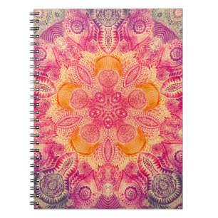 Lace Ornament Mandala: Round Watercolor Design Notebook