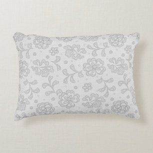 Lace pattern, flower vintage 1 decorative cushion