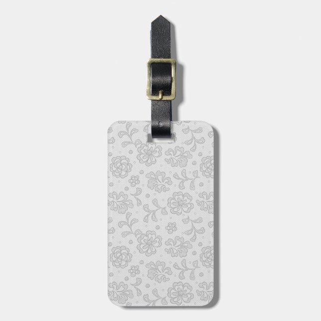 Lace pattern, flower vintage 1 luggage tag (Front Vertical)