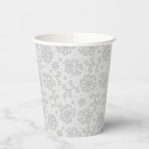 Lace pattern, flower vintage 1 paper cups