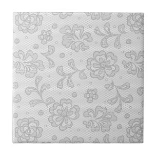 Lace pattern, flower vintage 1 tile