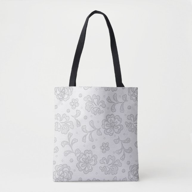 Lace pattern, flower vintage 1 tote bag (Front)