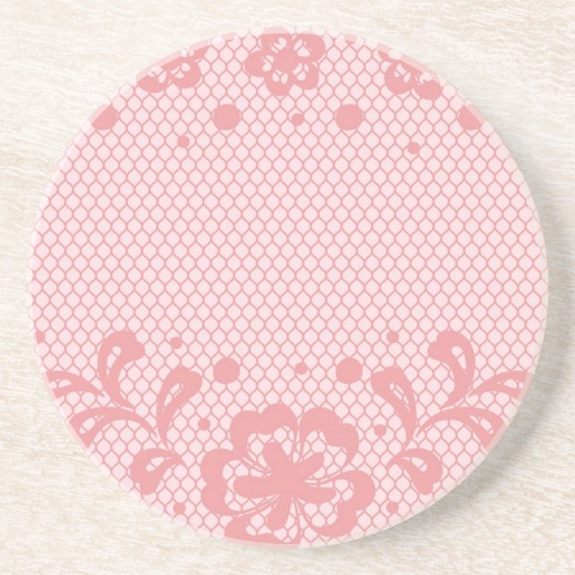 Lace pattern, flower vintage 3 coaster (Front)