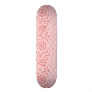 Lace pattern, flower vintage 3 skateboard