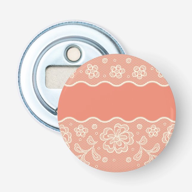 Lace pattern, flower vintage 4 bottle opener (Front)