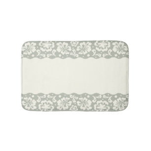Lace pattern, flower vintage 5 bath mat