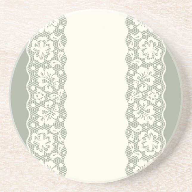 Lace pattern, flower vintage 5 coaster (Front)