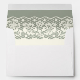 Lace pattern, flower vintage 5 envelopes