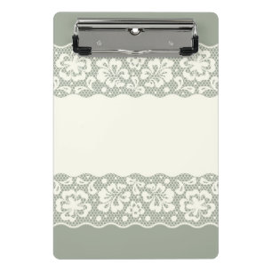 Lace pattern, flower vintage 5 mini clipboard