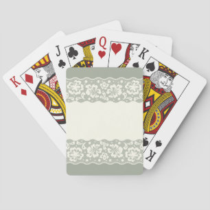 Lace pattern, flower vintage 5 playing cards