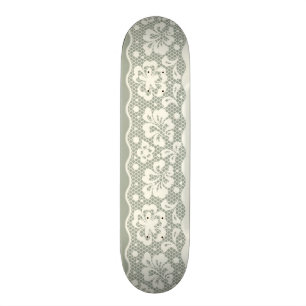 Lace pattern, flower vintage 5 skateboard