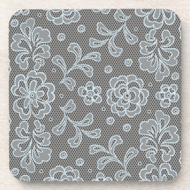 Lace pattern, flower vintage 6 coaster (Front)