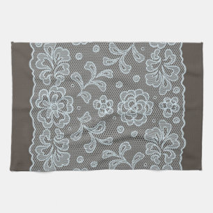 Lace pattern, flower vintage 6 tea towel