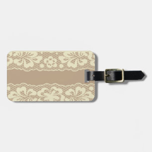 Lace pattern, flower vintage 7 luggage tag
