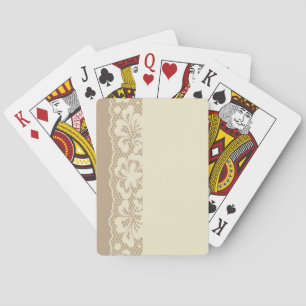 Lace pattern, flower vintage 7 playing cards