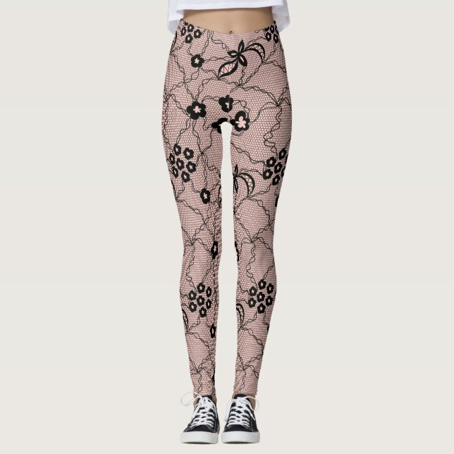 Lace Pattern Leggings (Front)