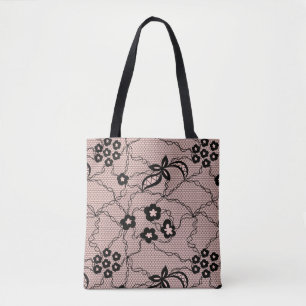 Lace Pattern Tote Bag