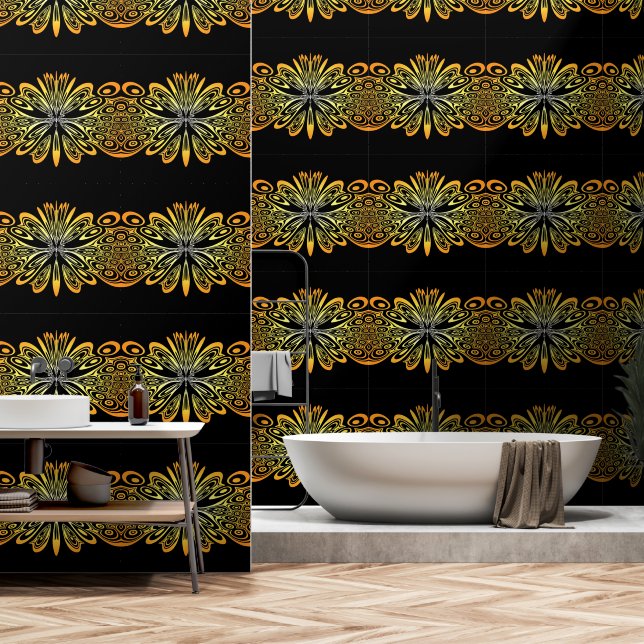 Lace Pattern Wallpaper (Bathroom)