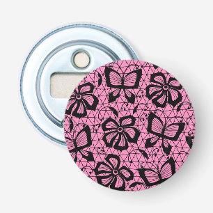 lace pattern with butterflies bottle opener