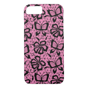 lace pattern with butterflies iPhone 8/7 case