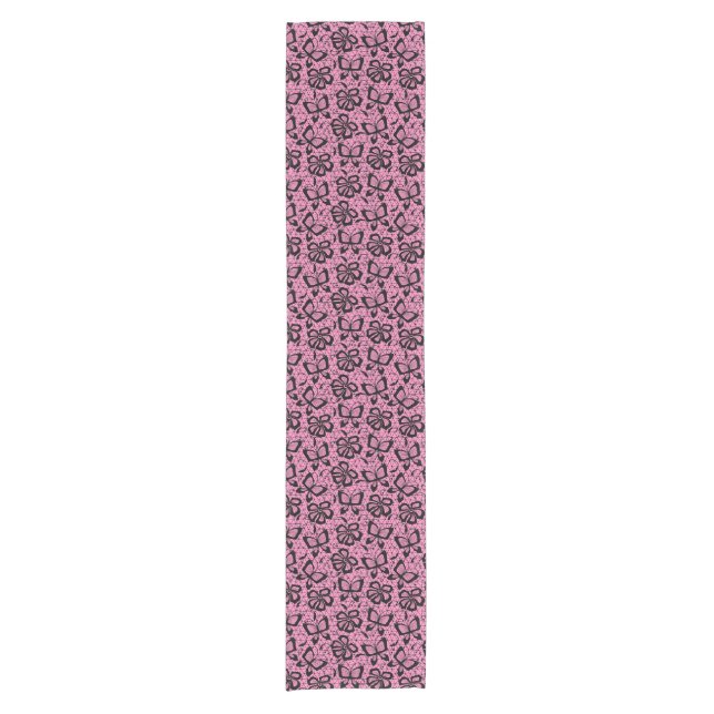 lace pattern with butterflies short table runner (Front)