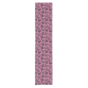 lace pattern with butterflies short table runner