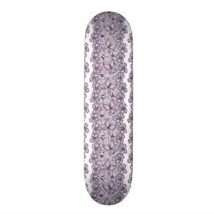Lace pattern with butterflies skateboard