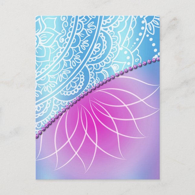 Lace & Pearl Birthday Invitation Postcard (Front)