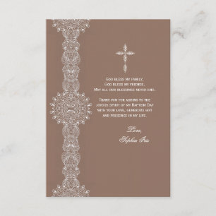 Lace Pillar Thank You Note